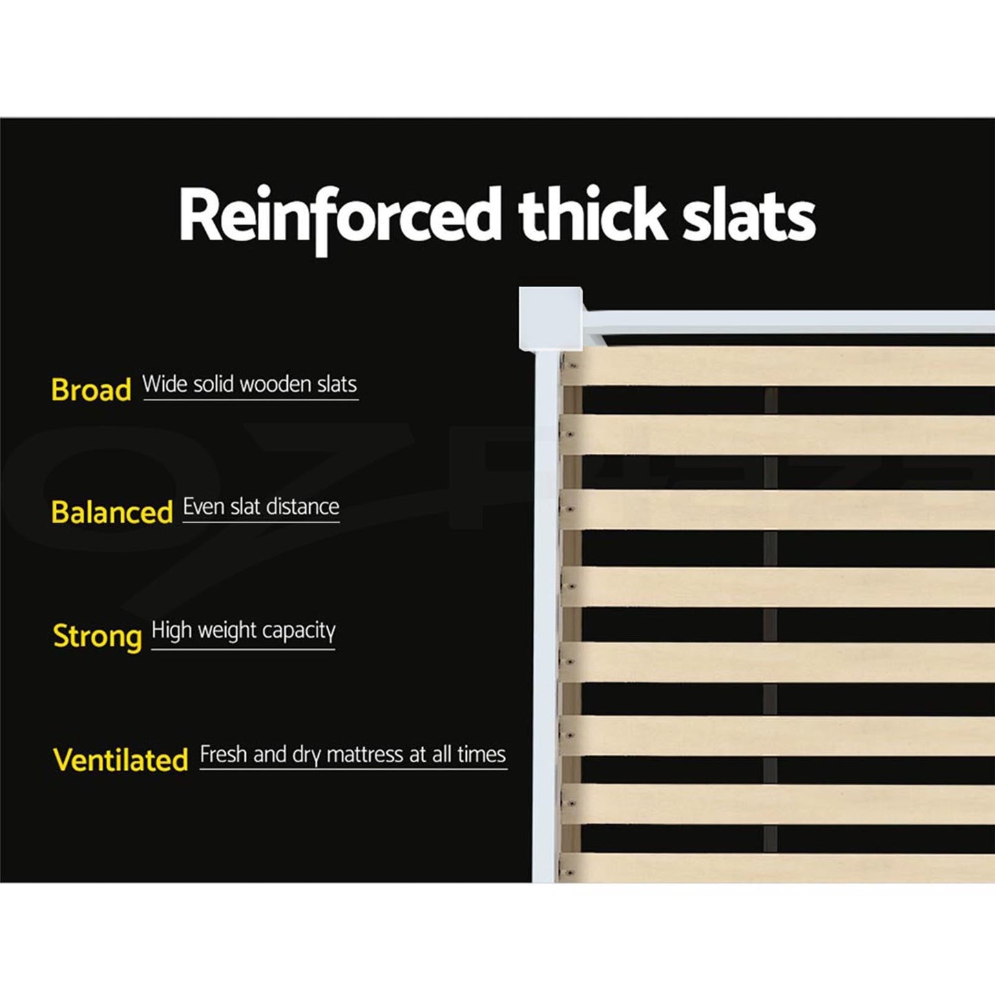 NNEDSZ Artiss Bed Frame Single Size Wooden with 2 Drawers White RIO-1