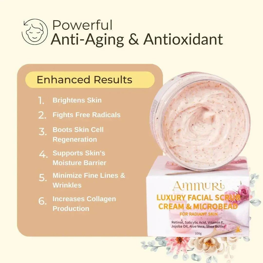 Ammuri Skincare Retinol Facial Scrub - Exfoliating Cream-4