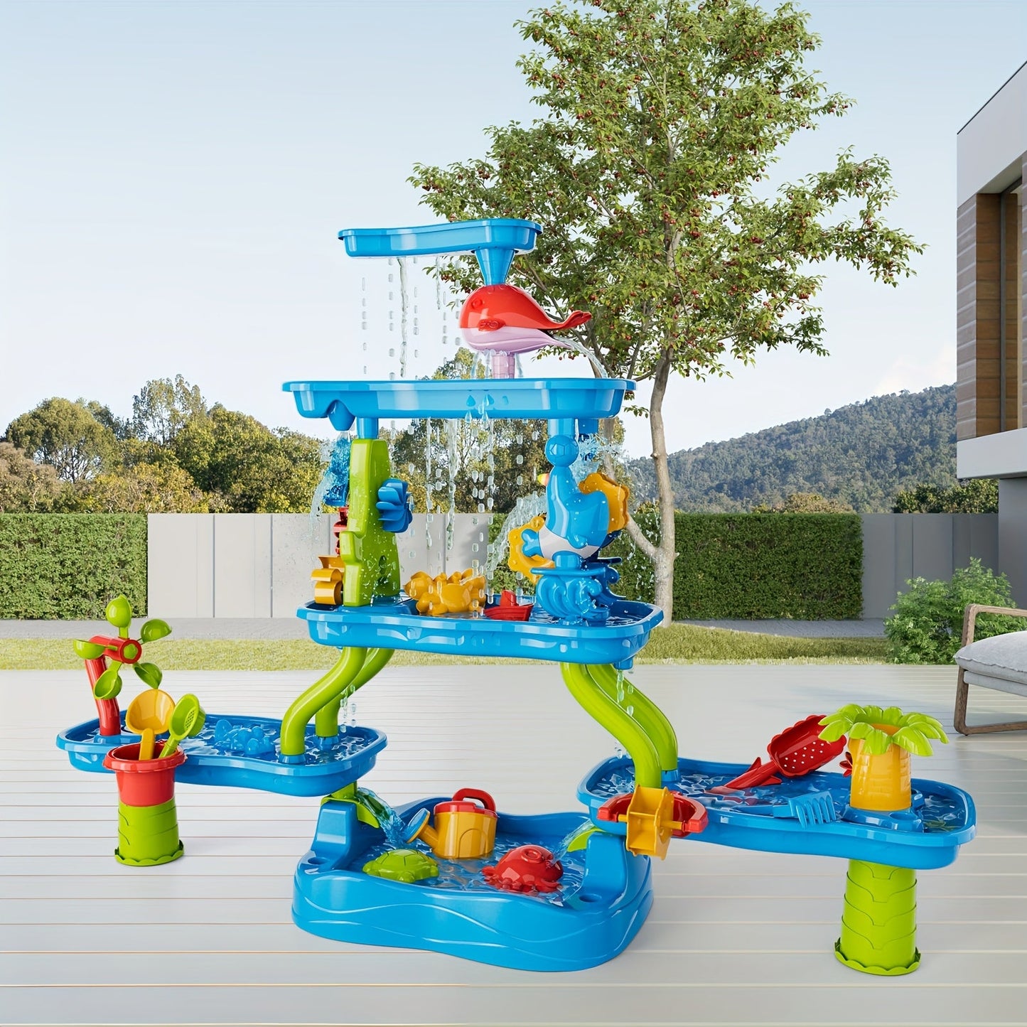 NNETM 4-Tier Kids Water and Sand Activity Table-1