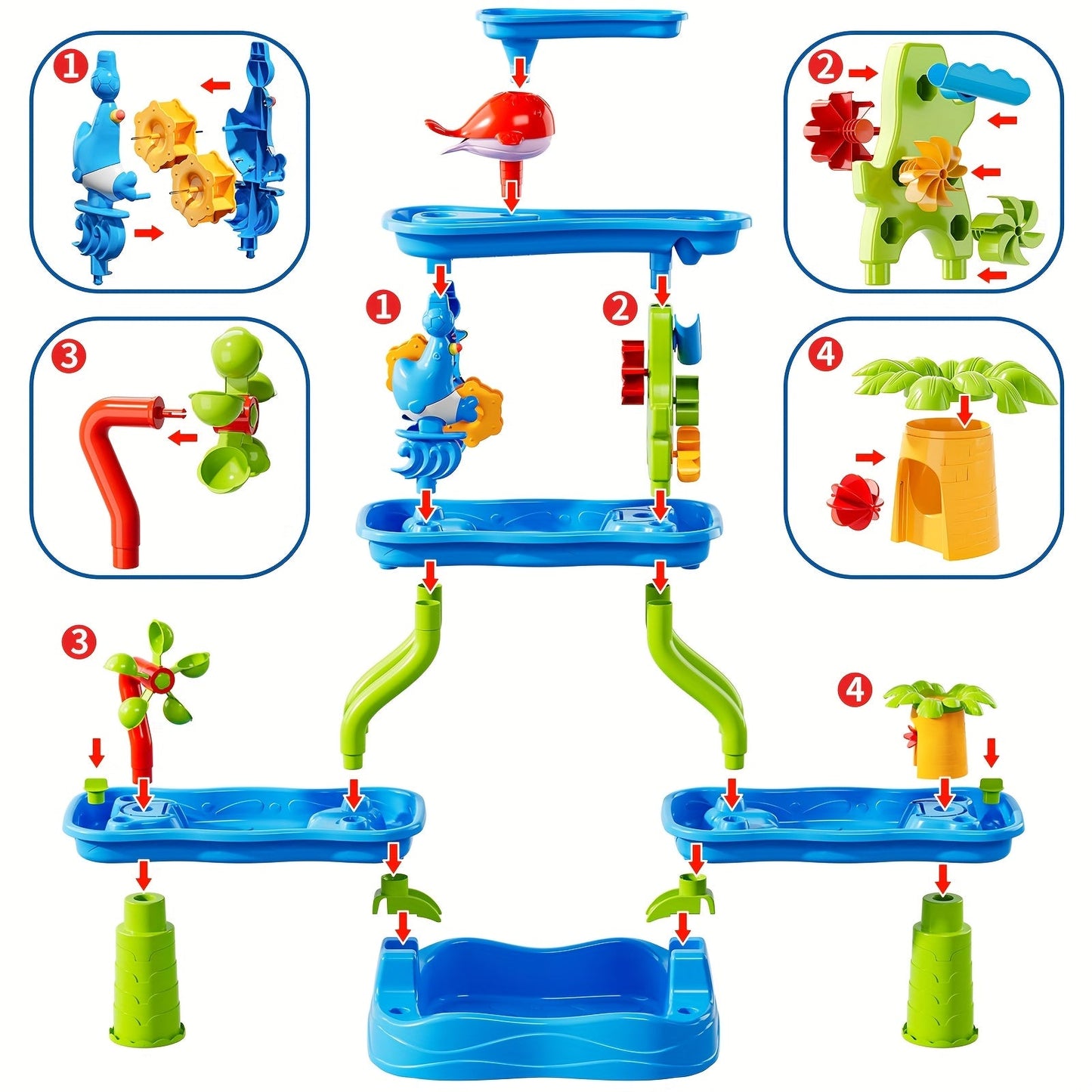 NNETM 4-Tier Kids Water and Sand Activity Table-3