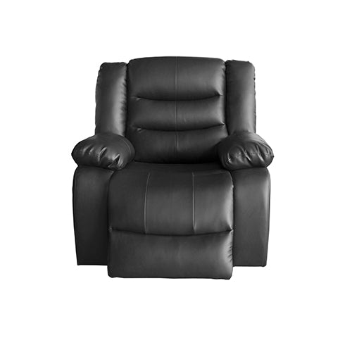 NNEDSZ Seater Recliner Sofa In Faux Leather Lounge Couch in Black