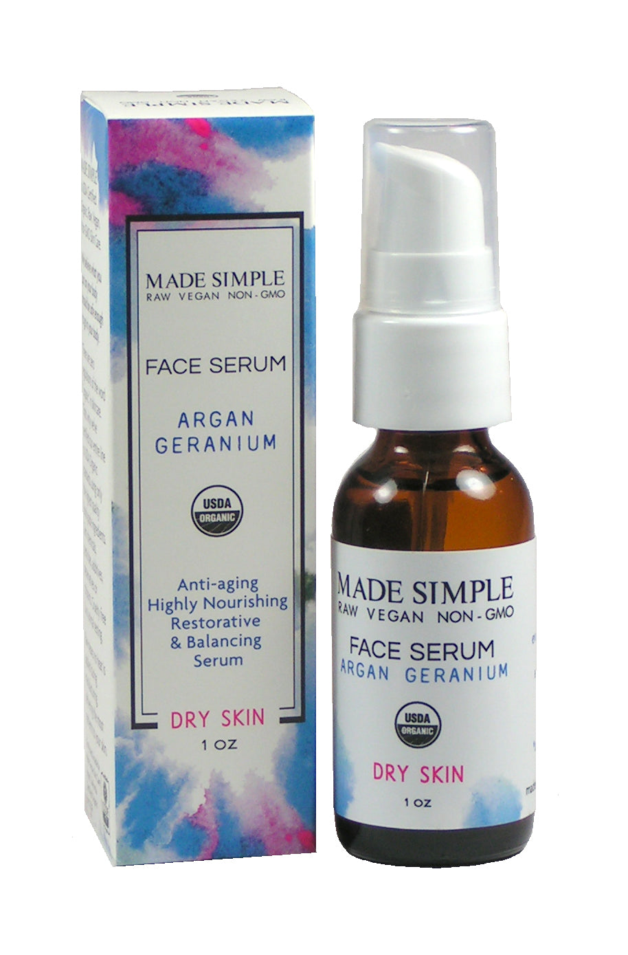 Argan Geranium Face Serum for Dry Skin - Certified Organic. Vegan & Cruelty-free-2