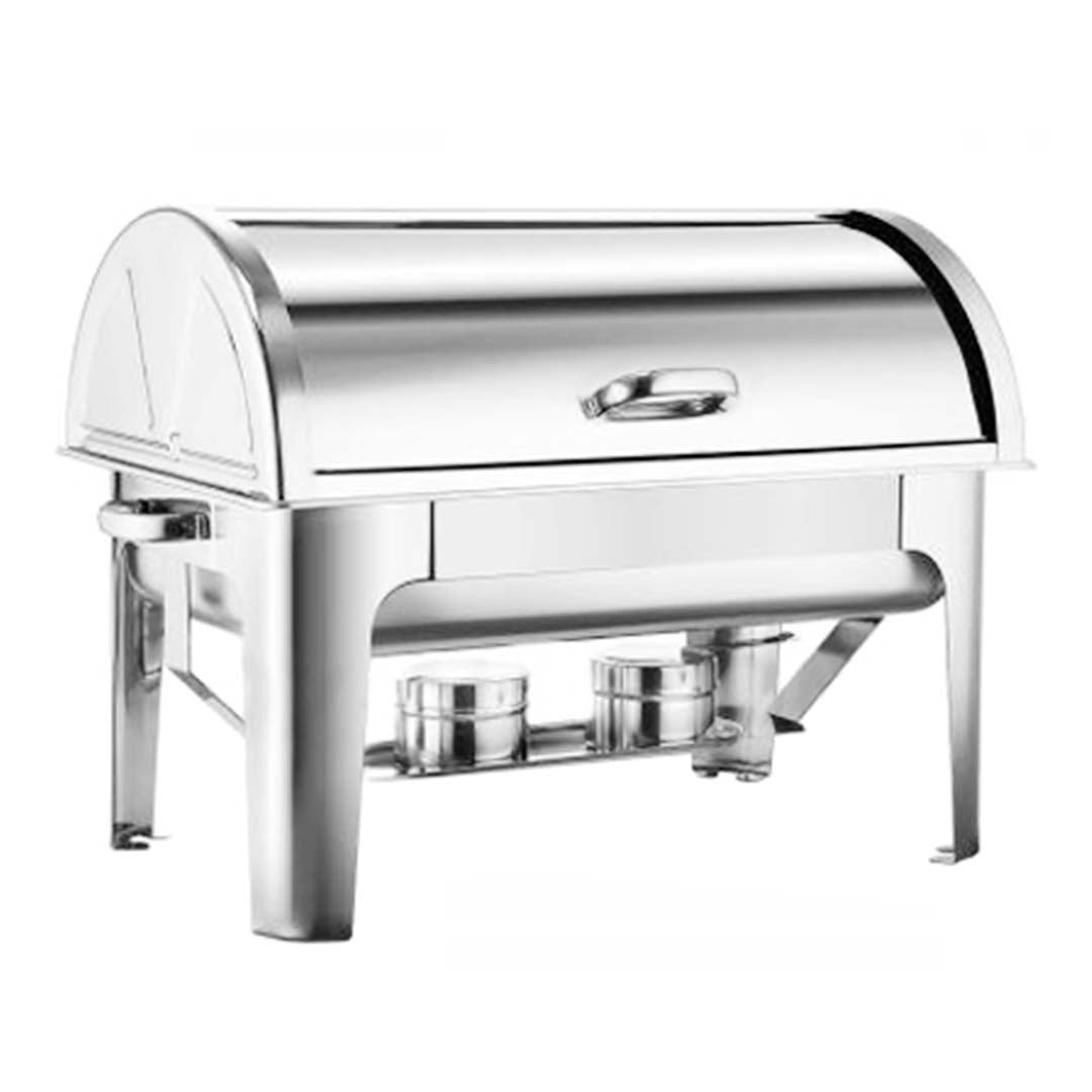 NNEAGS 4X 3L Triple Tray Stainless Steel Roll Top Chafing Dish Food Warmer-1