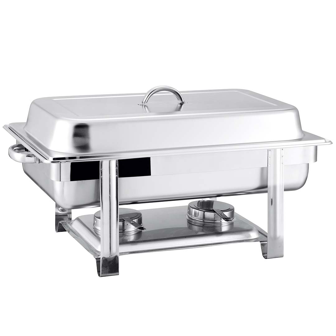 NNEAGS 2X Single Tray Stainless Steel Chafing Catering Dish Food Warmer-1