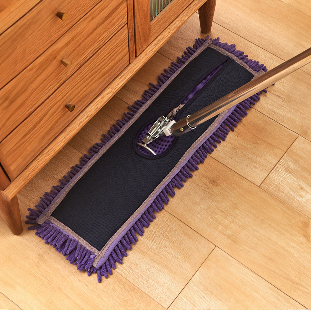 NNEAGS 90x22 Purple Microfiber Flat Mop Floor Cleaning Pads Rotating Dust Remover-2
