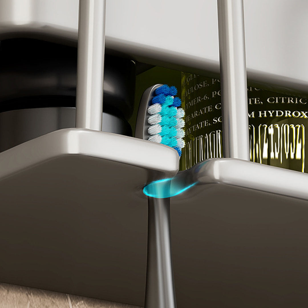 NNEAGS 15cm Wall-Mounted Bathroom Storage Organiser Space Saving Adhesive Shelf Rack-3