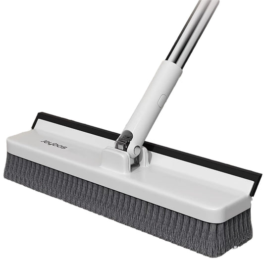 NNETM 2-in-1 Heavy-Duty Floor Scrub Brush with Long Handle-0
