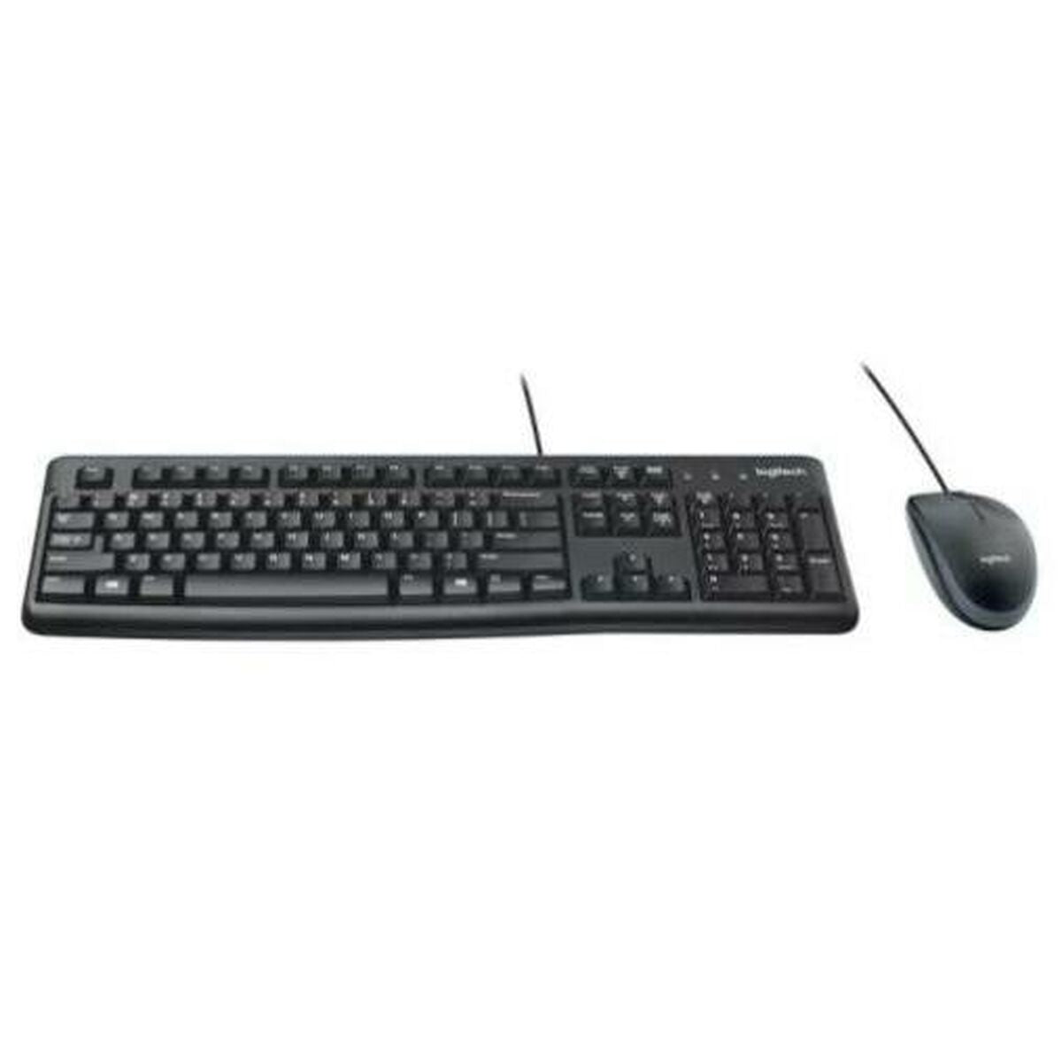 Keyboard and Mouse Logitech MK120 Black Spanish Qwerty (10 Units)-1