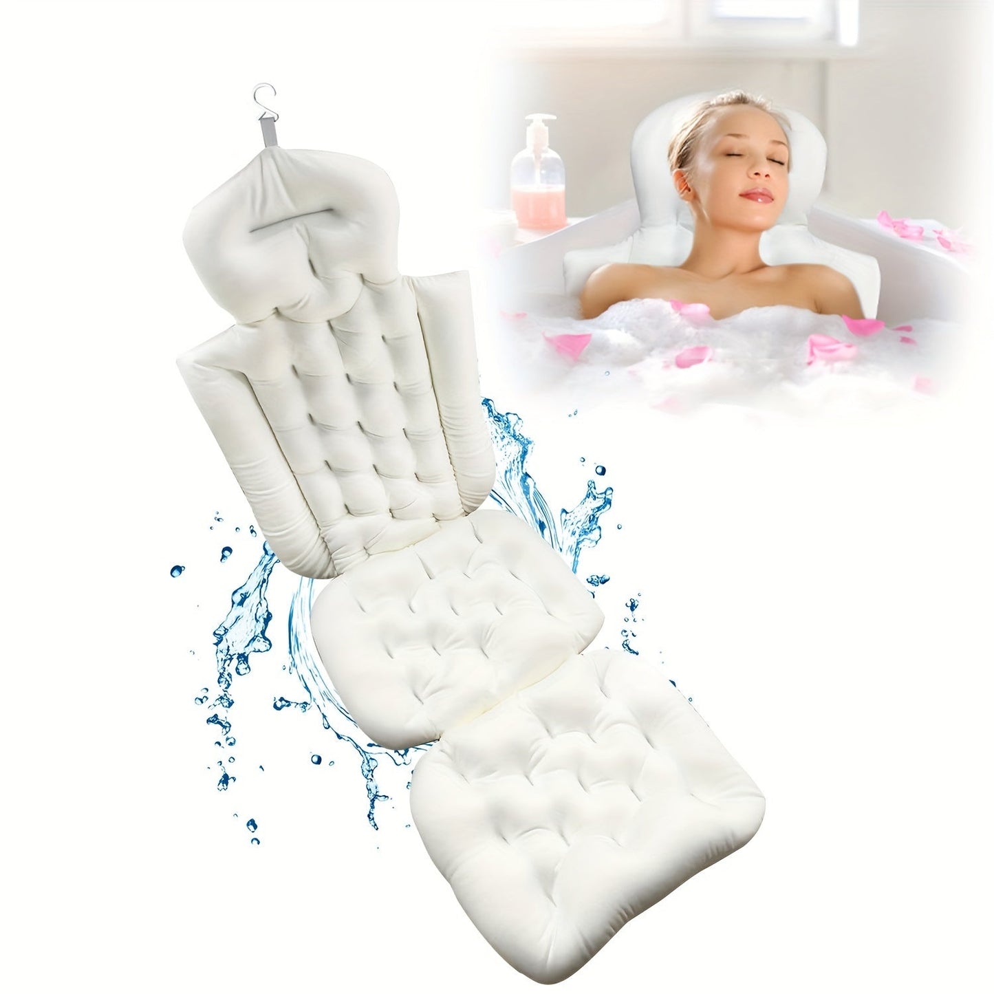NNETM Bath Pillow Mat Neck Back Support-4