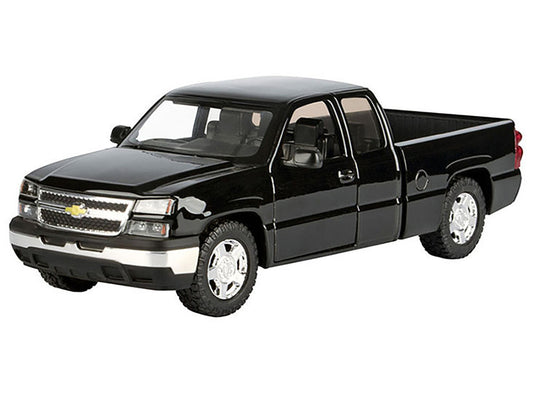 2006 Chevrolet Silverado 1500 Pickup Truck Black "Die-Cast Collection" Series 1/25 Diecast Model Car by Motormax