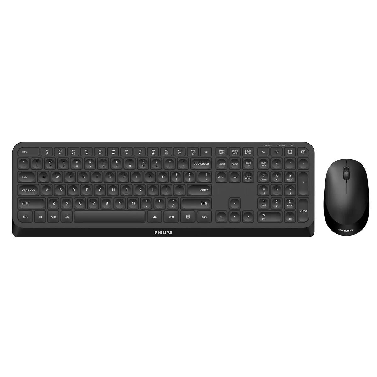 Keyboard and Mouse Philips SPT6307B/16 Black QWERTY-0