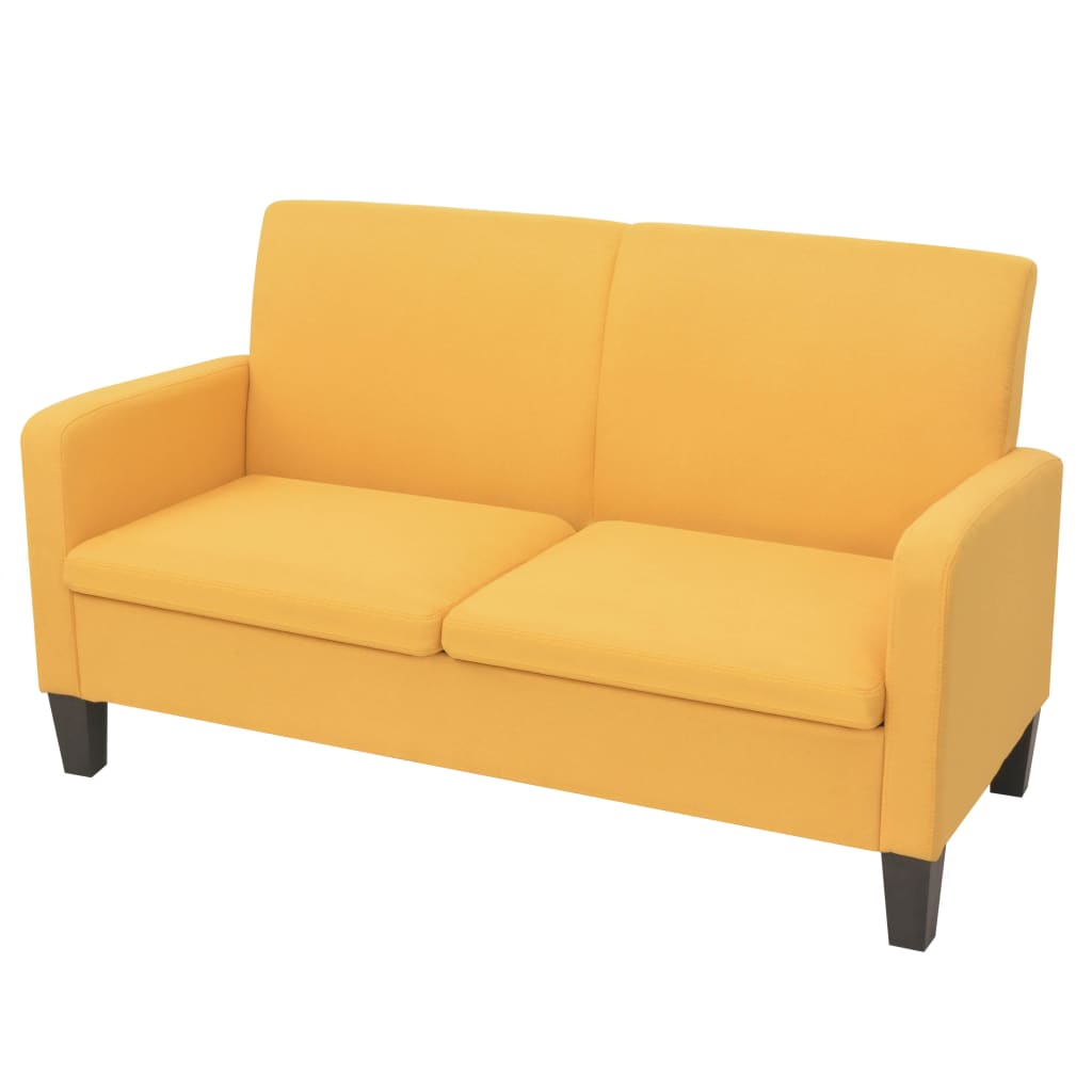 NNEVL 2-Seater Sofa 135x65x76 cm Yellow-0