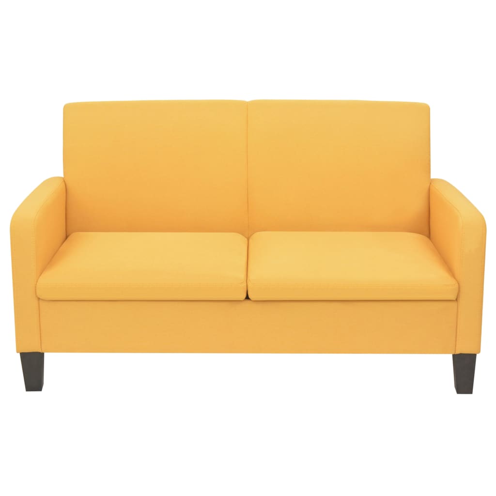 NNEVL 2-Seater Sofa 135x65x76 cm Yellow-1