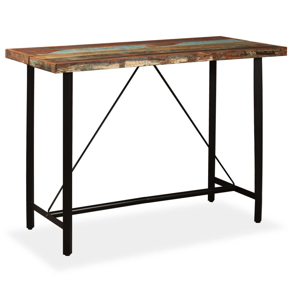 NNEVL Bar Table 150x70x107 cm Solid Reclaimed Wood-0