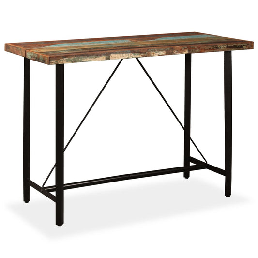 NNEVL Bar Table 150x70x107 cm Solid Reclaimed Wood-0