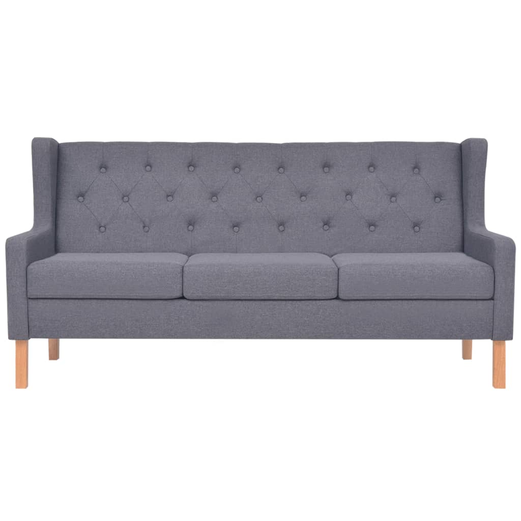 NNEVL Sofa Set 3 Pieces Fabric Grey-2