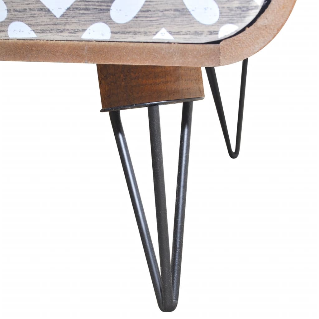 NNEVL Side Cabinet with 3 Drawers Brown-3