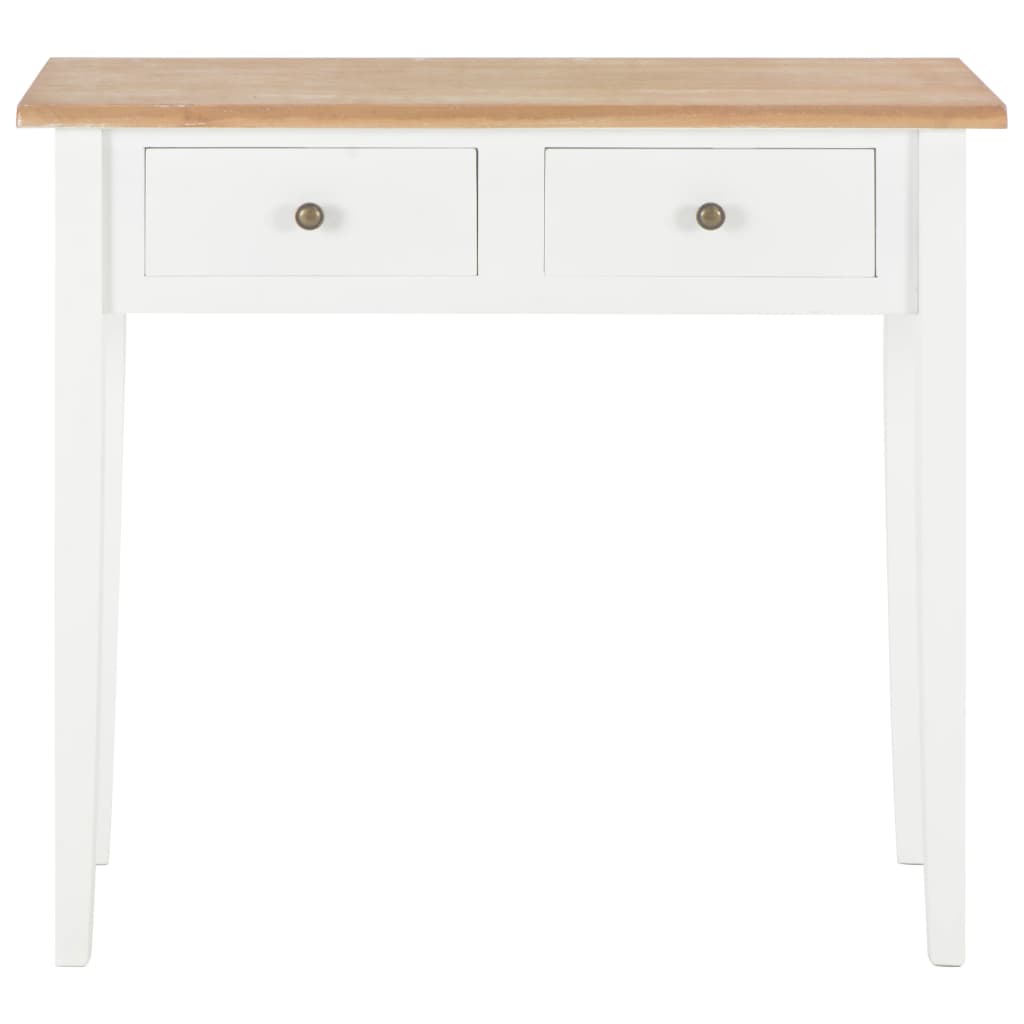 NNEVL Dressing Console Table White 79x30x74 cm Wood-2