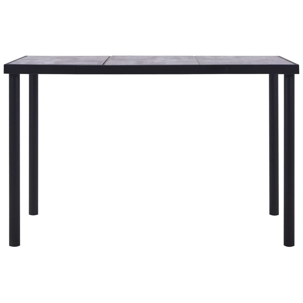 NNEVL Dining Table Black and Concrete Grey 160x80x75 cm MDF-1