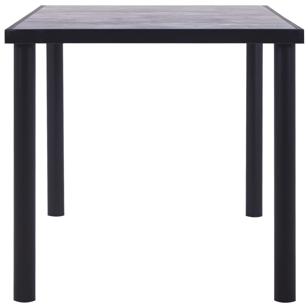 NNEVL Dining Table Black and Concrete Grey 160x80x75 cm MDF-2