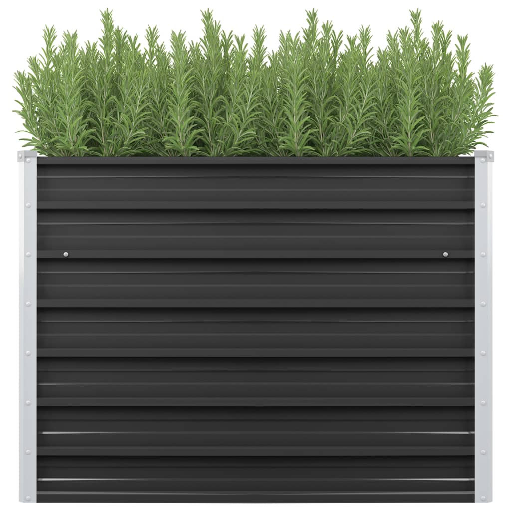 NNEVL Garden Raised Bed Anthracite 100x40x77 cm Galvanised Steel-0