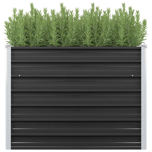 NNEVL Garden Raised Bed Anthracite 100x40x77 cm Galvanised Steel-0