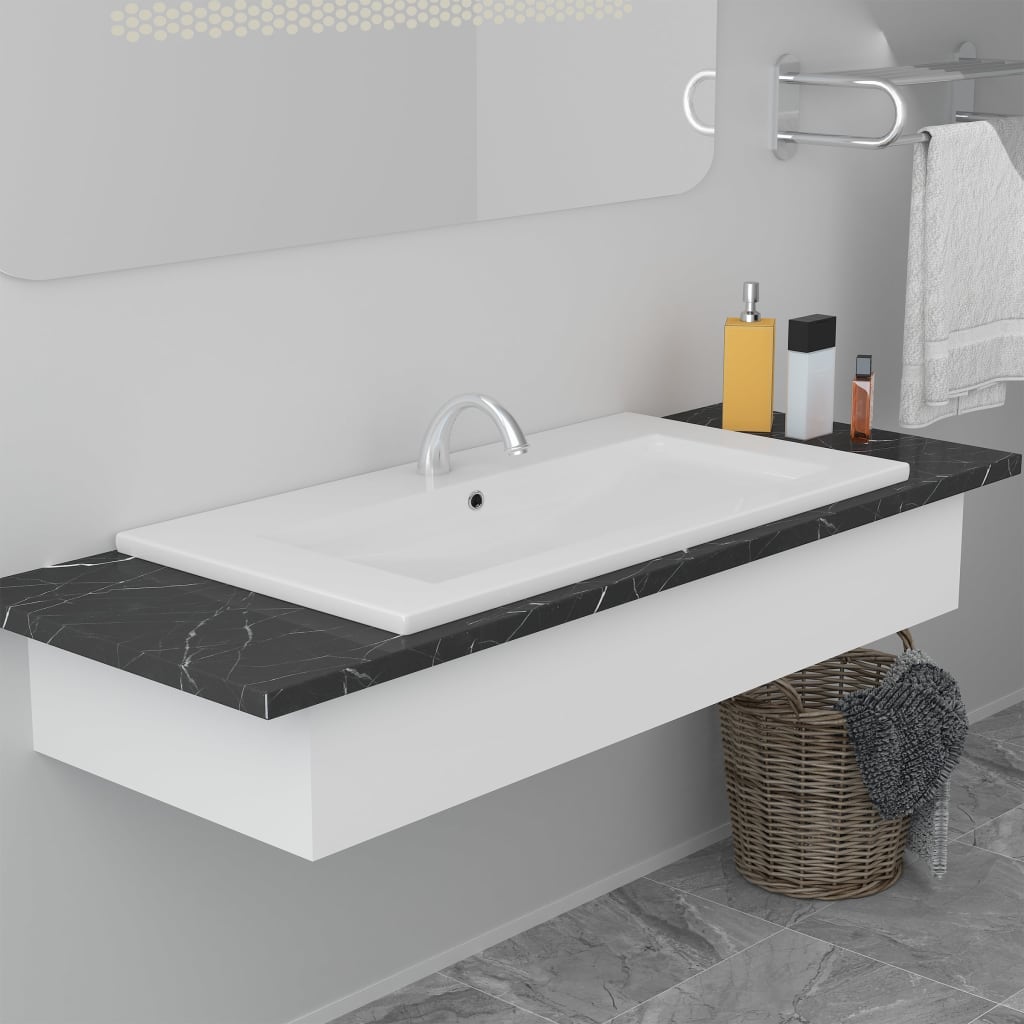 NNEVL Built-in Basin 81x39.5x18.5 cm Ceramic White-0