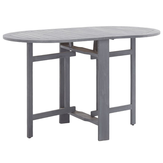 NNEVL Garden Table Grey 120x70x74 cm Solid Acacia Wood-0