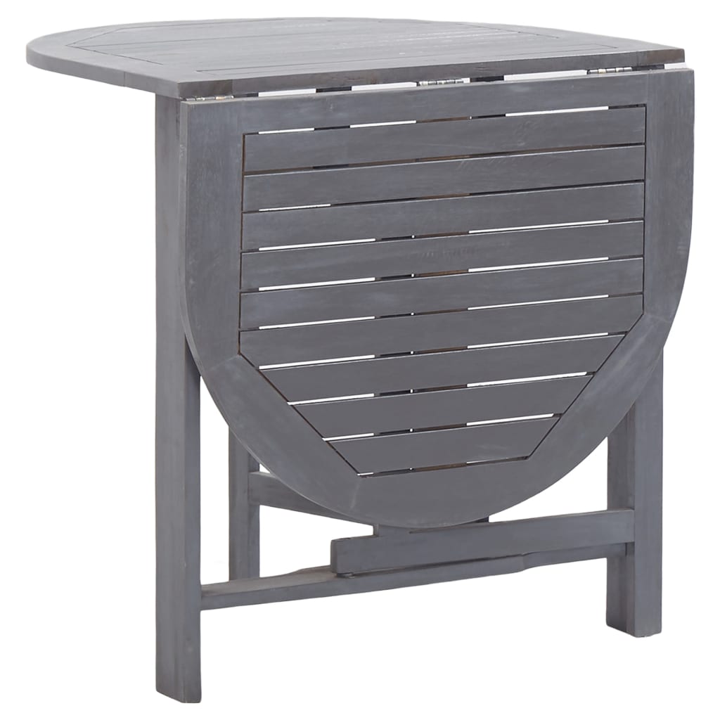 NNEVL Garden Table Grey 120x70x74 cm Solid Acacia Wood-3