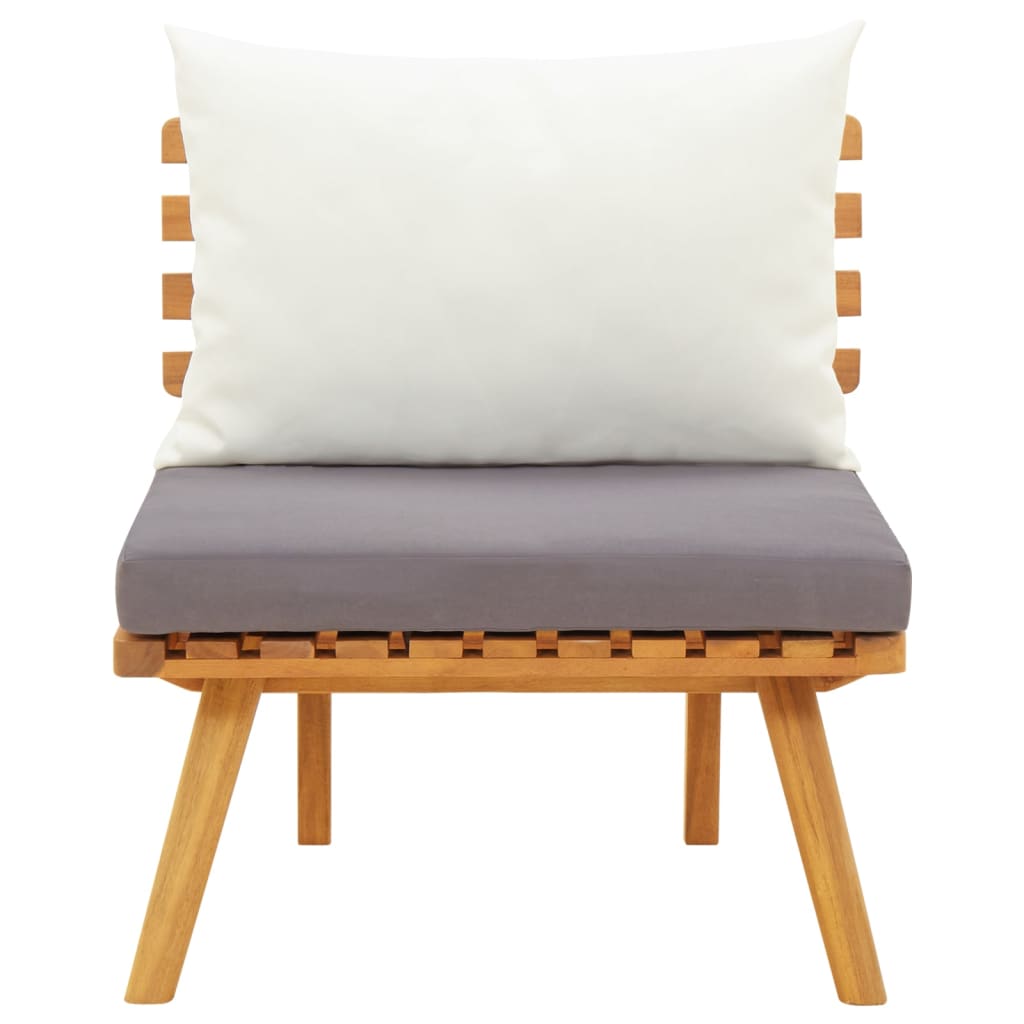 NNEVL Garden Chair with Cushions Solid Acacia Wood-1