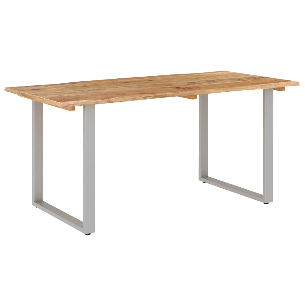NNEVL Dining Table 160x80x76 cm Solid Acacia Wood-1