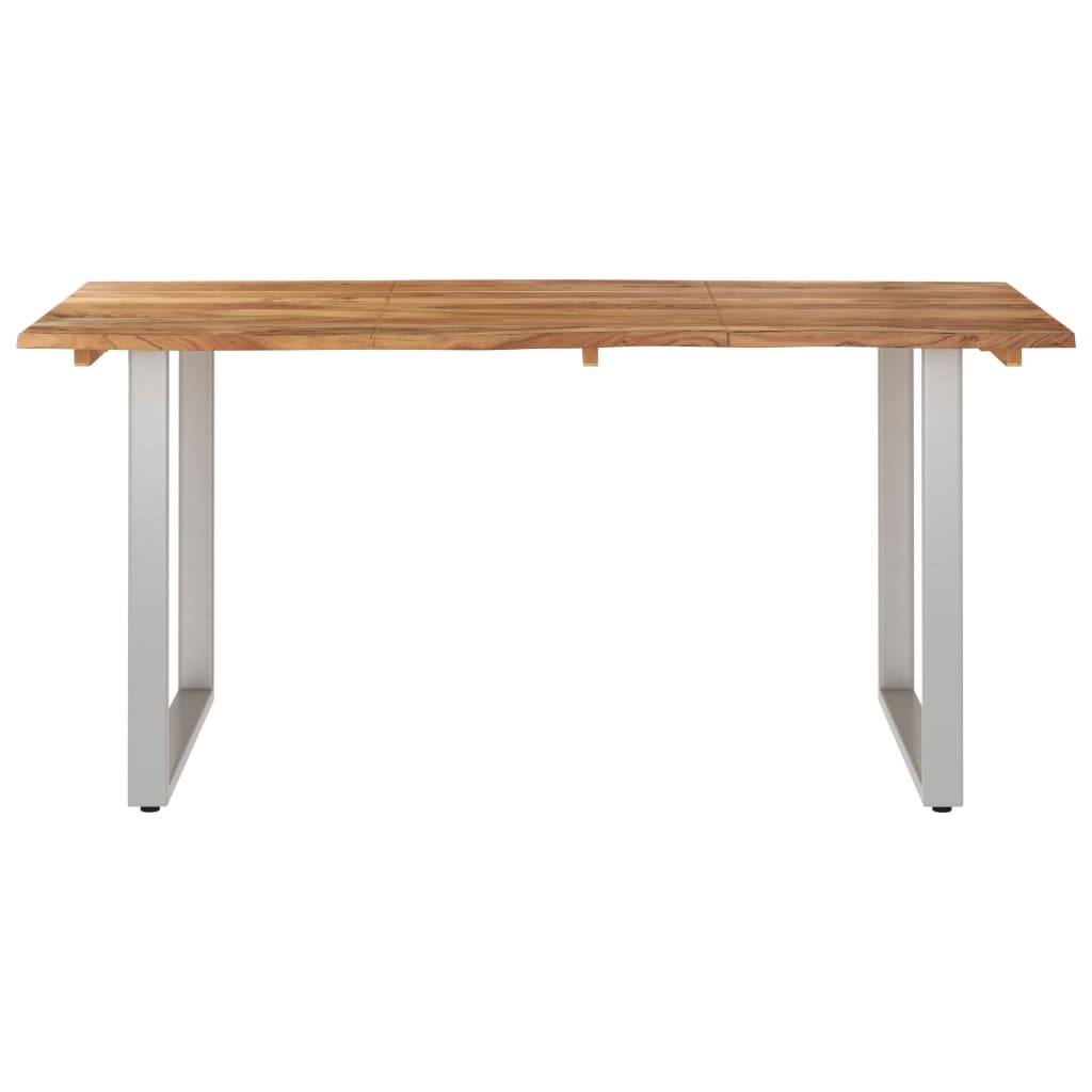 NNEVL Dining Table 160x80x76 cm Solid Acacia Wood-2