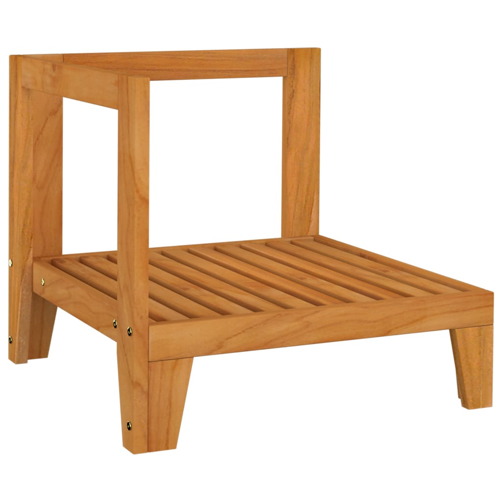 NNEVL Sectional Corner Sofa & Cream White Cushions Solid Acacia Wood-4