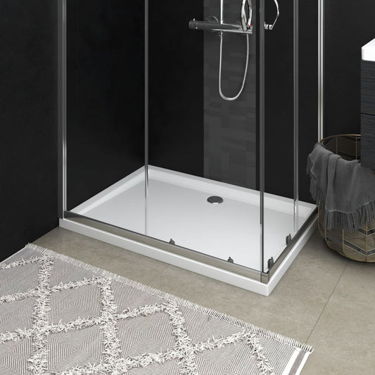 NNEVL Rectangular ABS Shower Base Tray White 80x110 cm-0