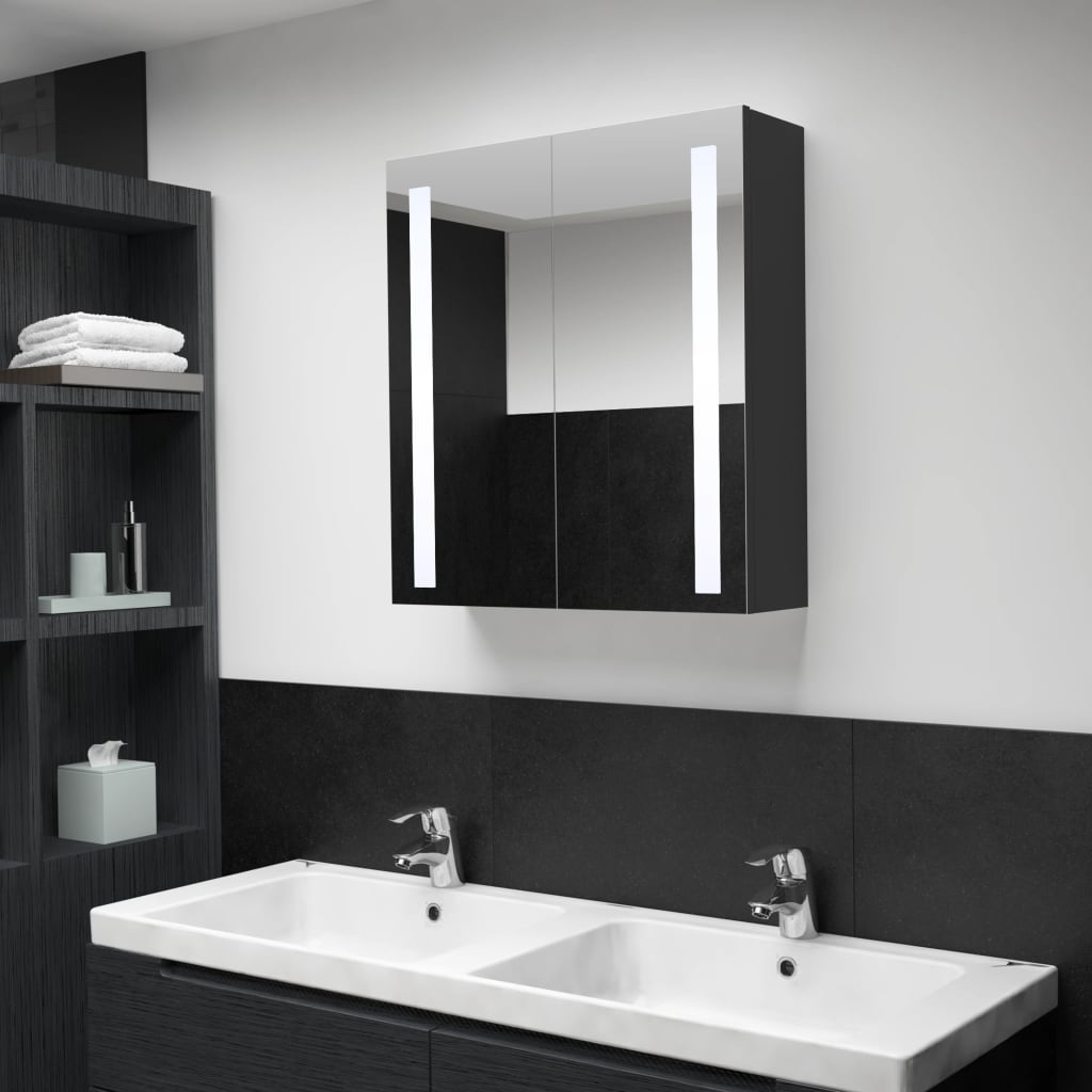 NNEVL LED Bathroom Mirror Cabinet 62x14x60 cm-0