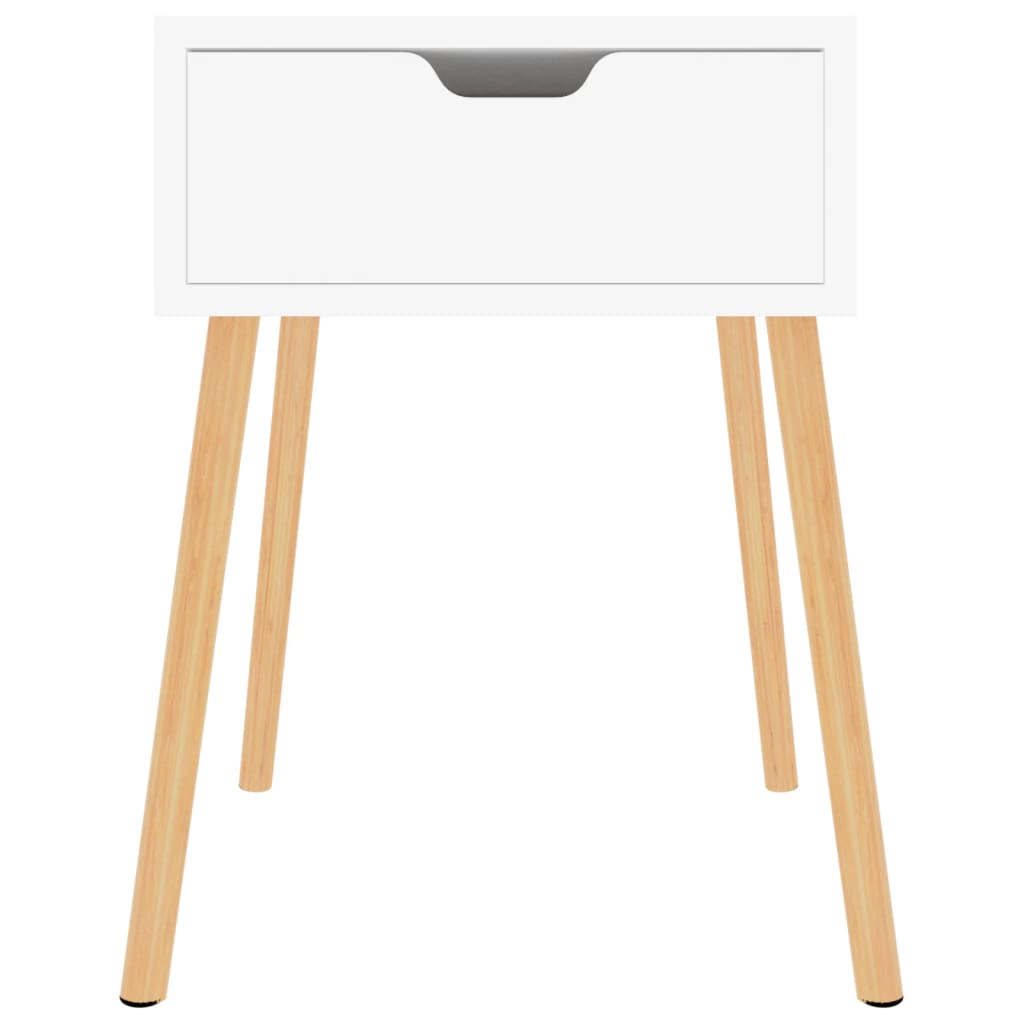 NNEVL Bedside Cabinet White 40x40x56 cm Chipboard-2