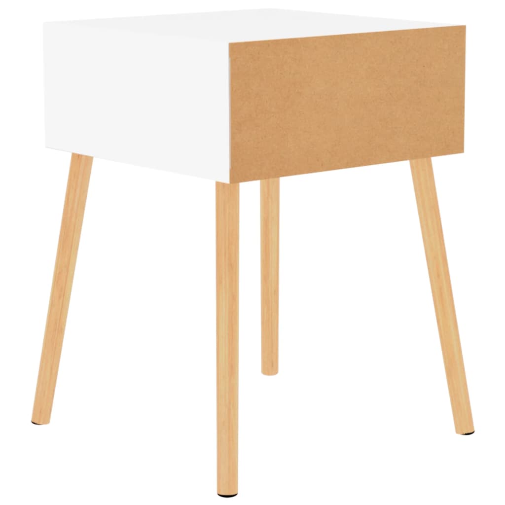 NNEVL Bedside Cabinet White 40x40x56 cm Chipboard-4
