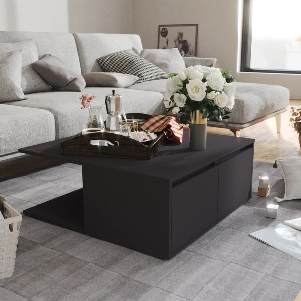 NNEVL Coffee Table Grey 80x80x31 cm Chipboard-0