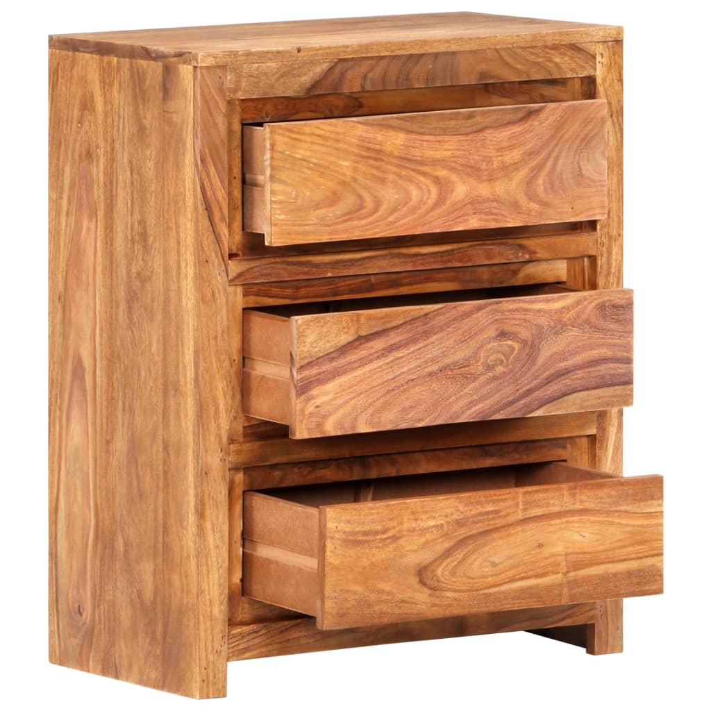 NNEVL Drawer Cabinet 60x33x75 cm Solid Wood Acacia-2