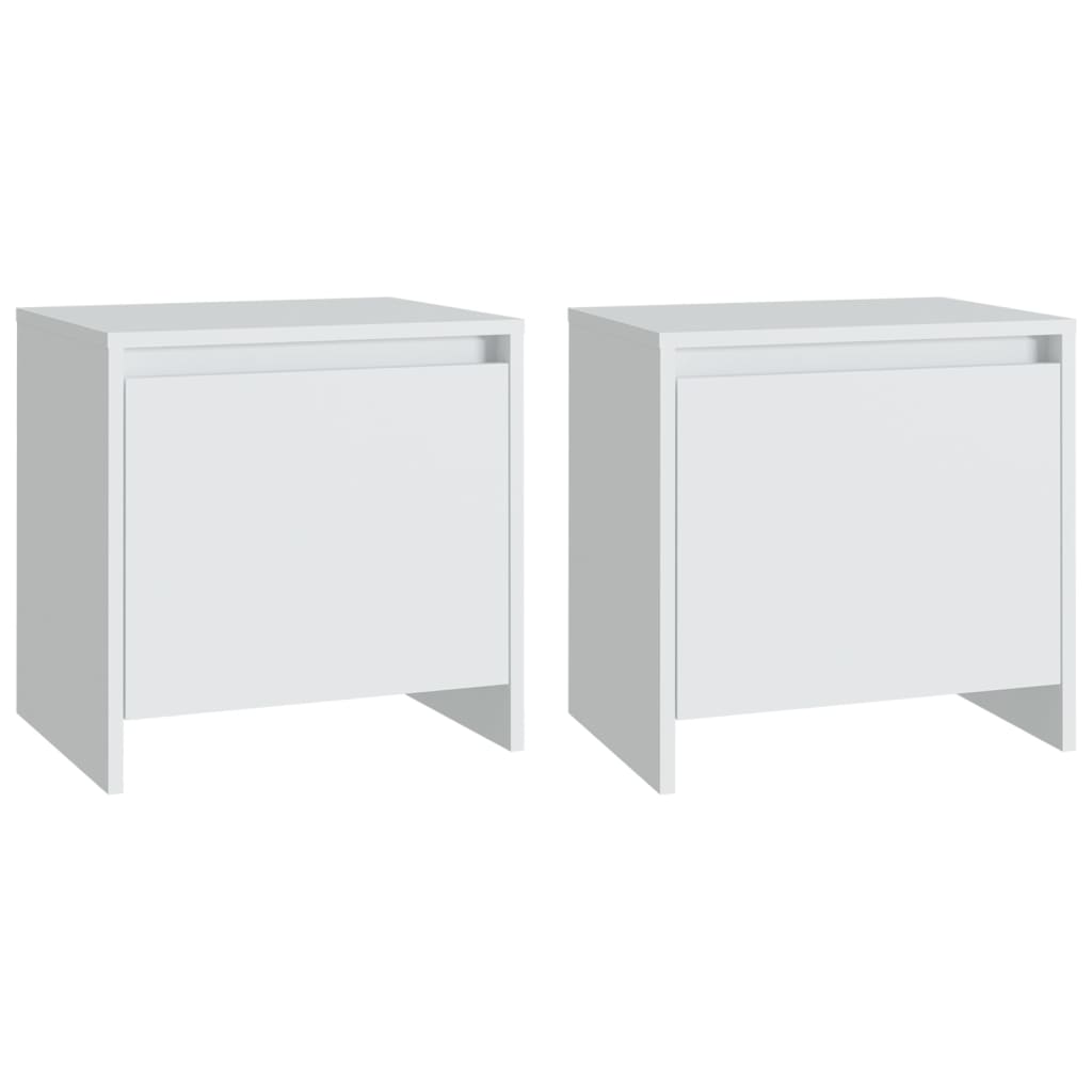 NNEVL Bedside Cabinets 2 pcs White 45x34x44.5 cm Chipboard-1