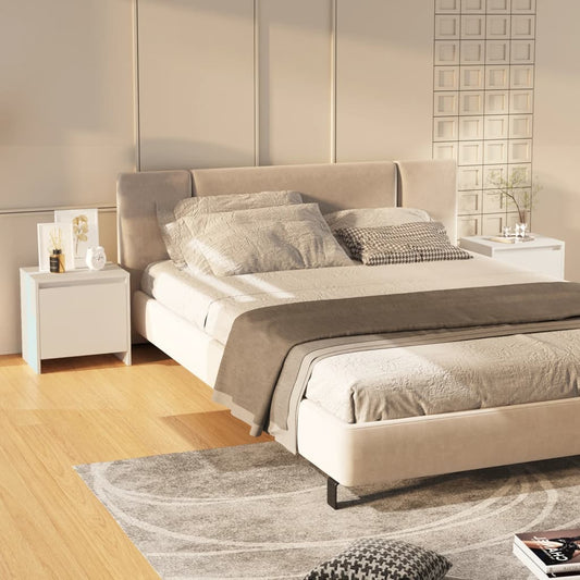 NNEVL Bedside Cabinets 2 pcs White 45x34x44.5 cm Chipboard-0