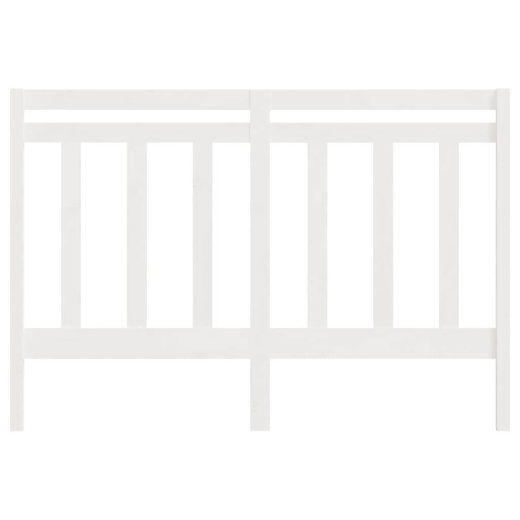 NNEVL Bed Headboard White 141x4x100 cm Solid Wood Pine-3