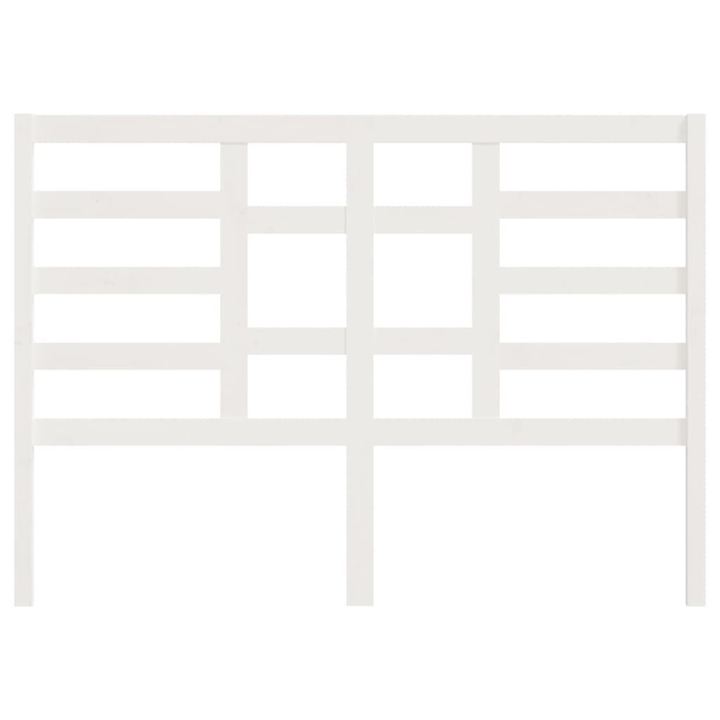 NNEVL Bed Headboard White 141x4x104 cm Solid Wood Pine-3