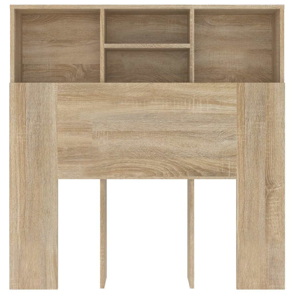 NNEVL Headboard Cabinet Sonoma Oak 100x19x103.5 cm-3