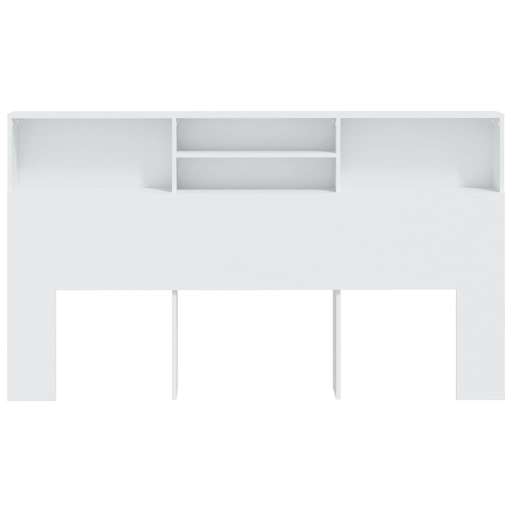 NNEVL Headboard Cabinet White 180x19x103.5 cm-2
