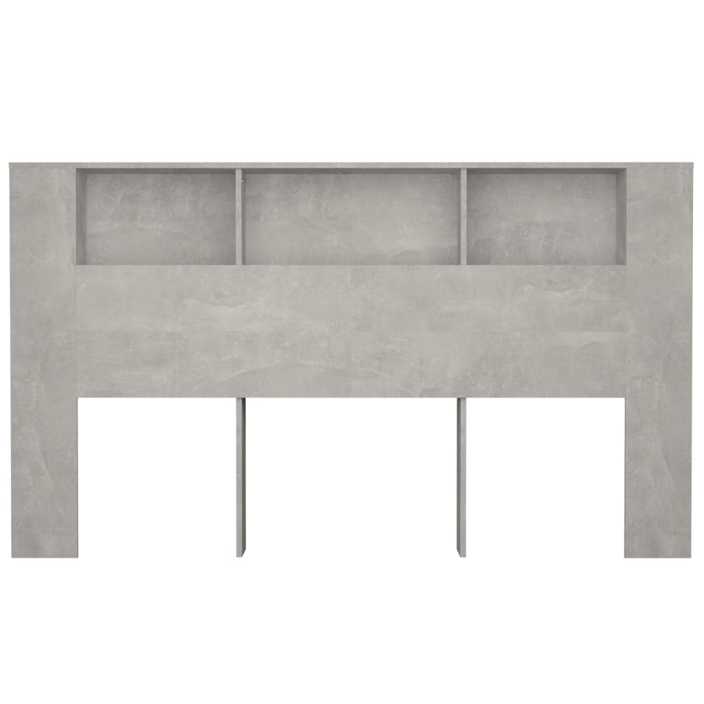 NNEVL Headboard Cabinet Concrete Grey 180x18.5x104.5 cm-3