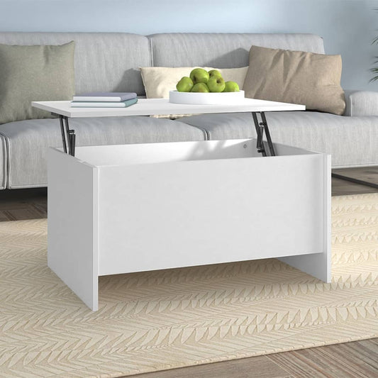 NNEVL Coffee Table White 80x55.5x41.5 cm Engineered Wood-0