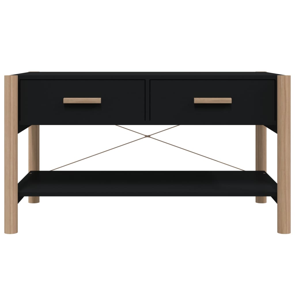 NNEVL Coffee Table Black 82x48x45 cm Engineered Wood-4