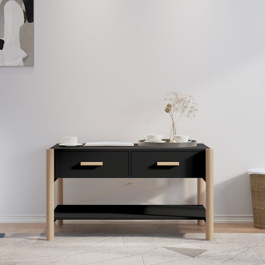 NNEVL Coffee Table Black 82x48x45 cm Engineered Wood-0
