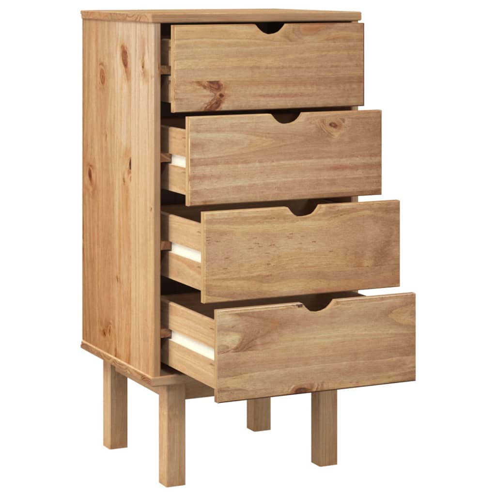 NNEVL Drawer Cabinet OTTA 45x39x90cm Solid Wood Pine-3